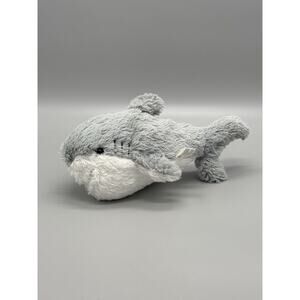 Send A Friend Scooter the Shark Plush 12” Stuffed Animal Grey White